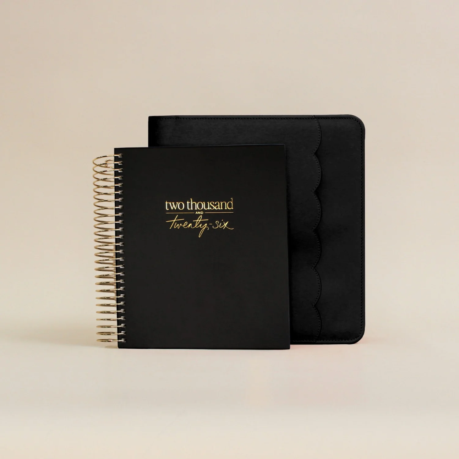 Luxe Zip-up Planner Folio - Black - Small - Image 13