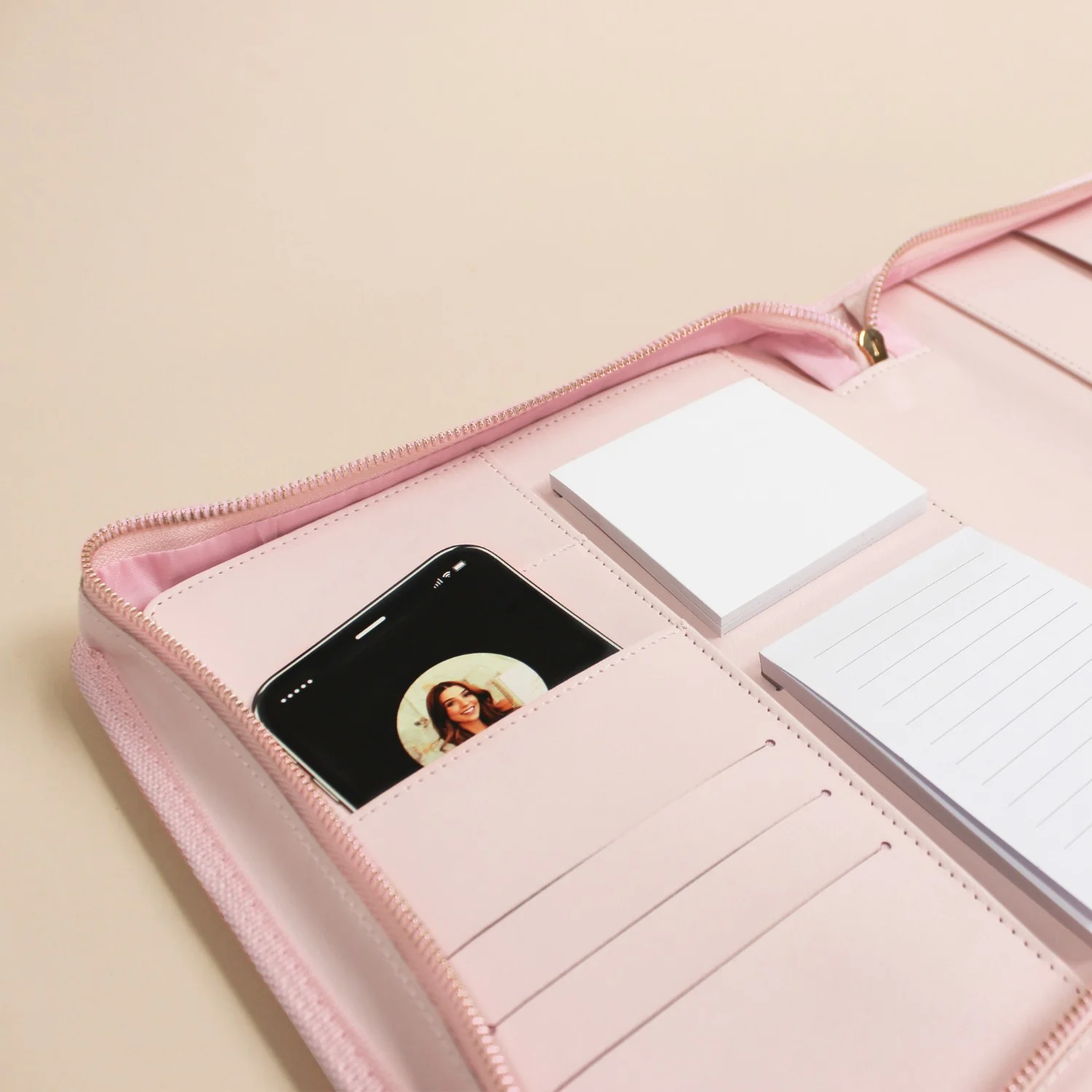 Luxe Zip-up Planner Folio - Blush - Small - Image 12